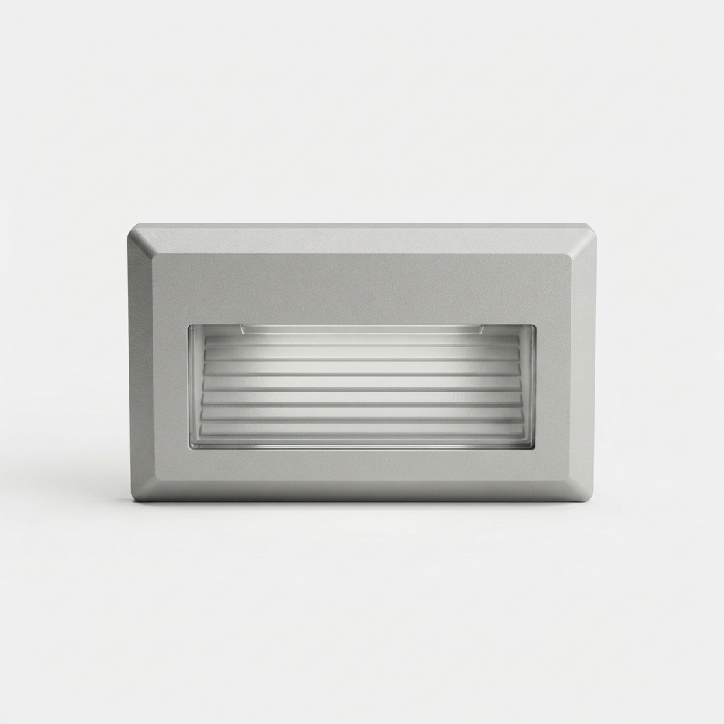 Minimal outdoor recessed step LED light for stairs