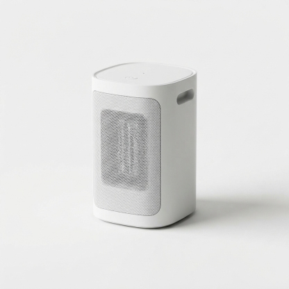 Portable ceramic heater front view