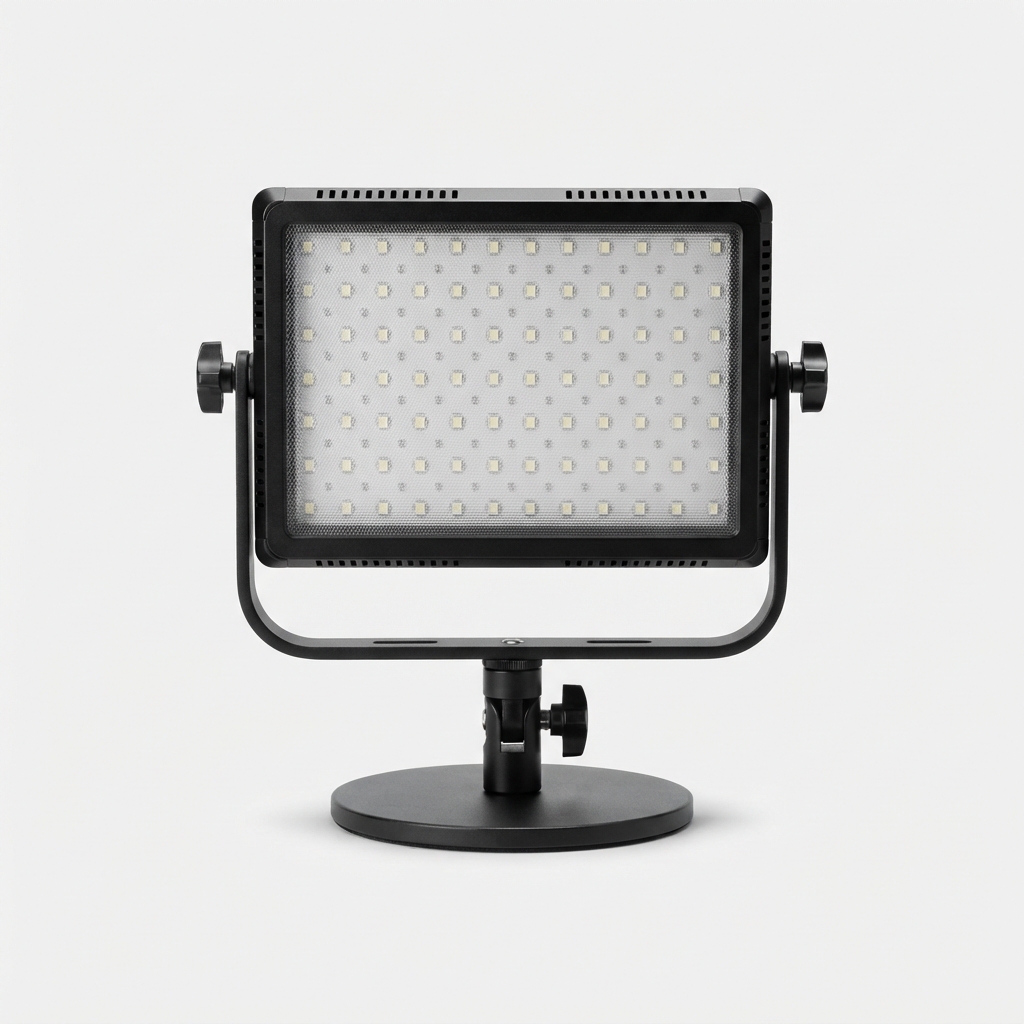 Black LED panel studio light for portrait photography